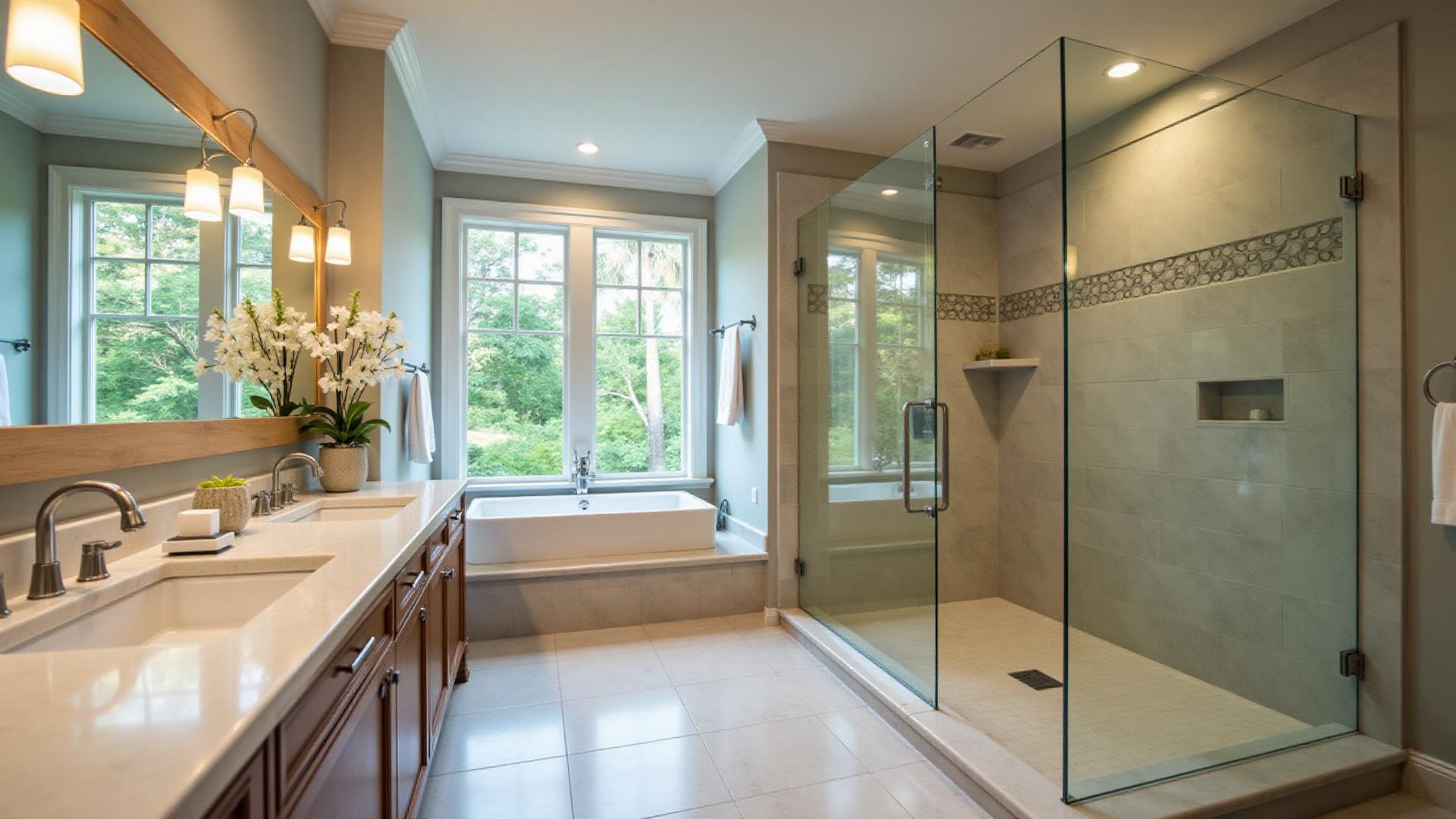 Luxurious bathroom remodeling transformation