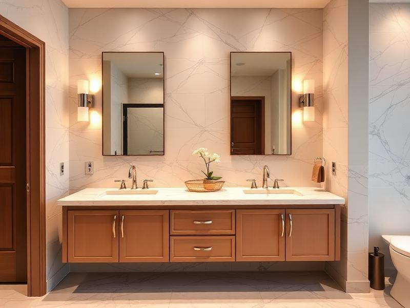 Beautiful bathroom vanity installation