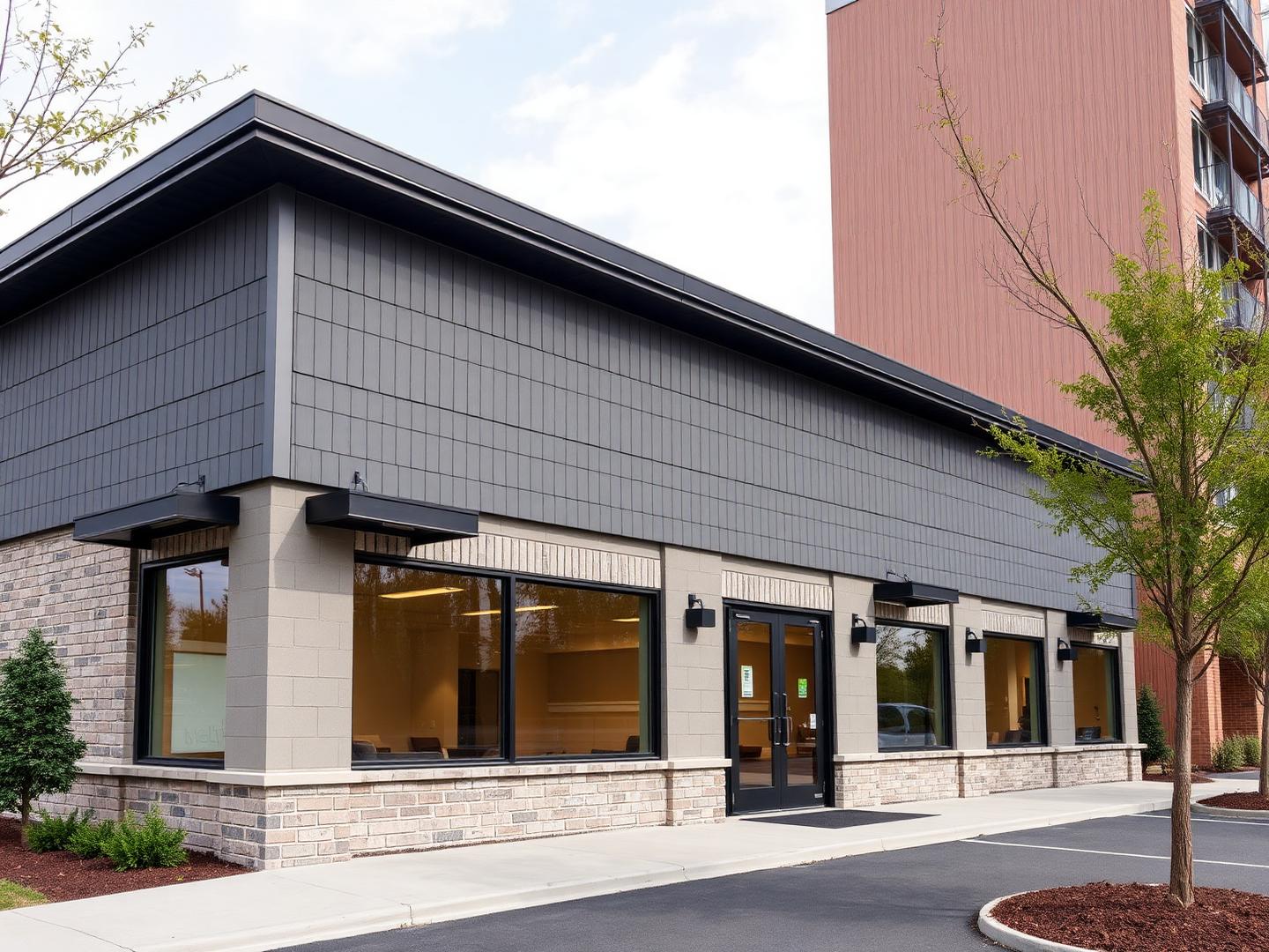 Commercial siding installation