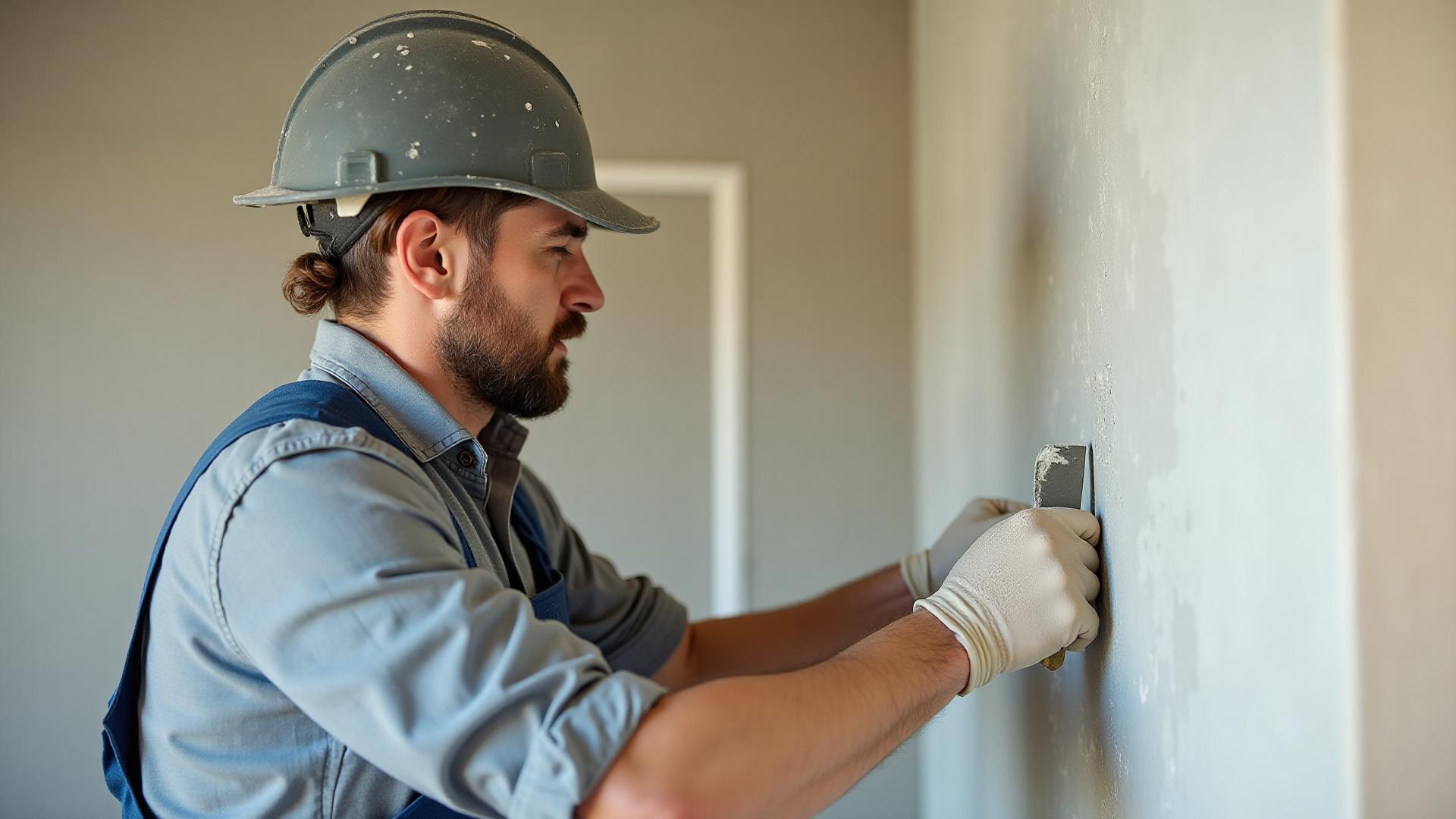Professional drywall installation work
