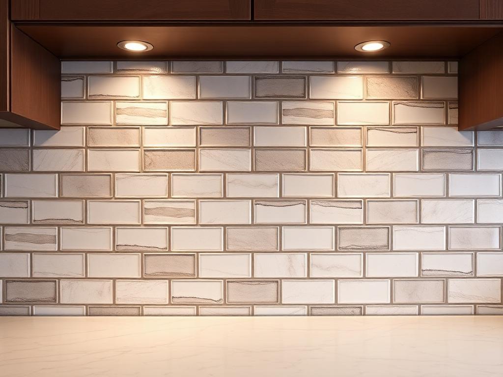 Beautiful kitchen backsplash tile with subway pattern