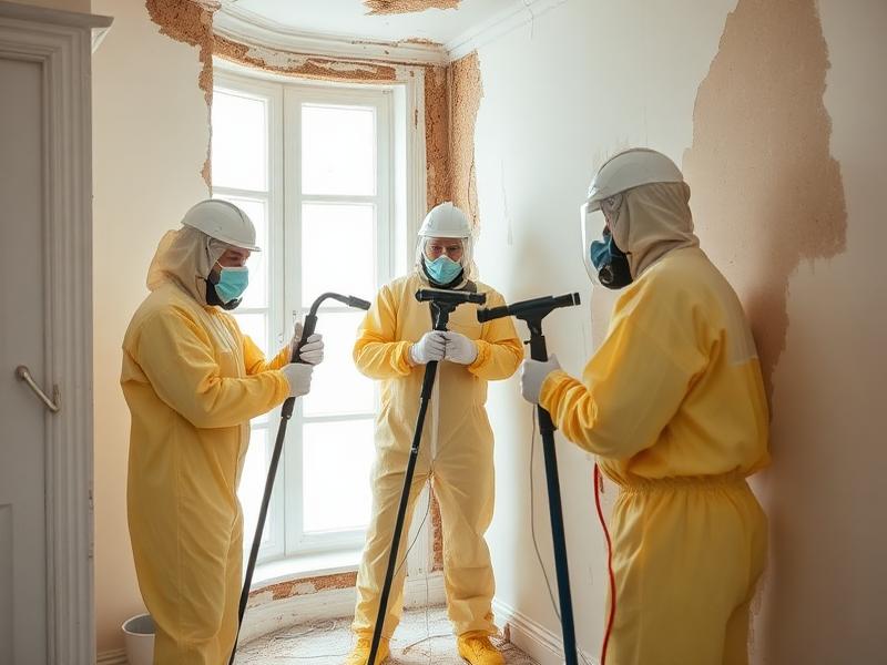 Lead paint removal team