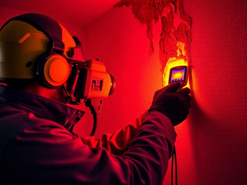 Thermal imaging moisture detection