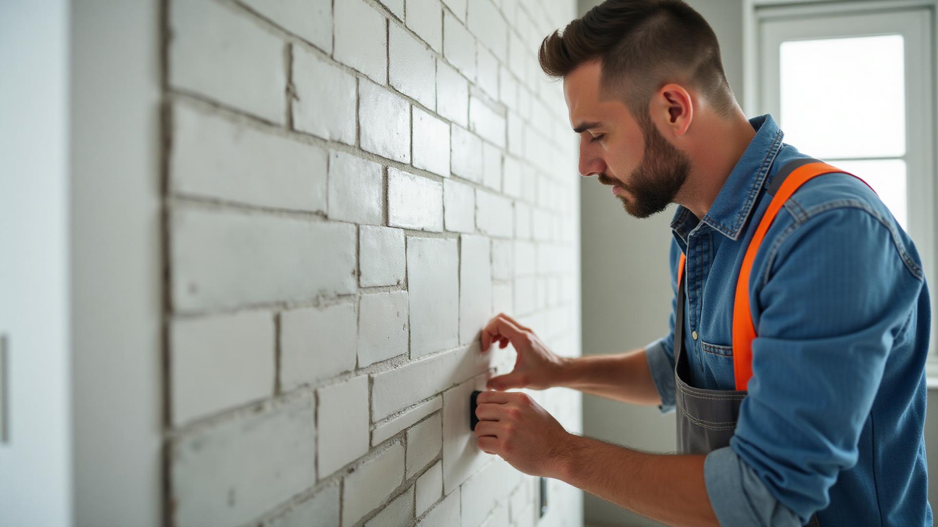 Professional tile installation work